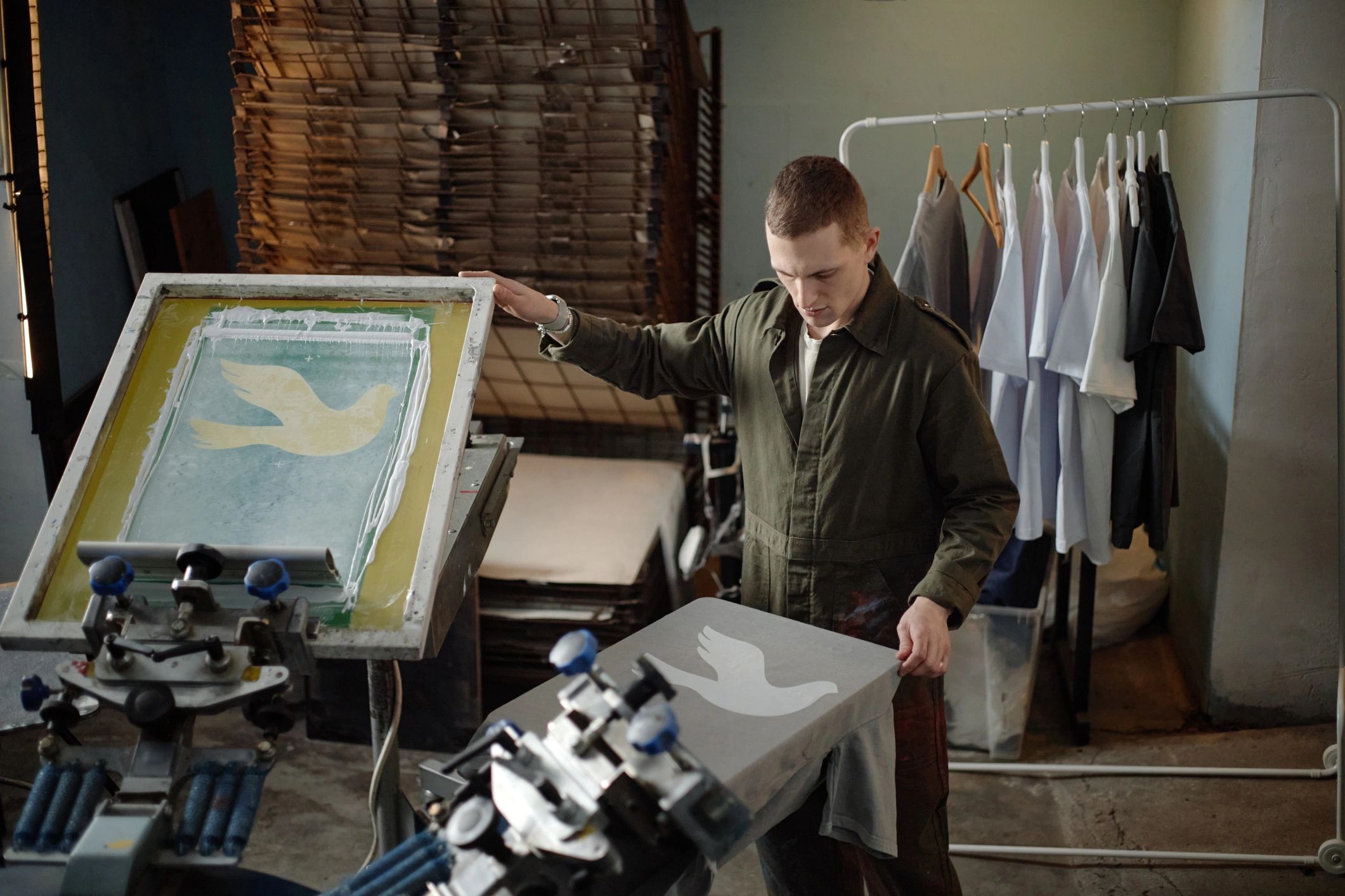 Custom T-shirt printing process